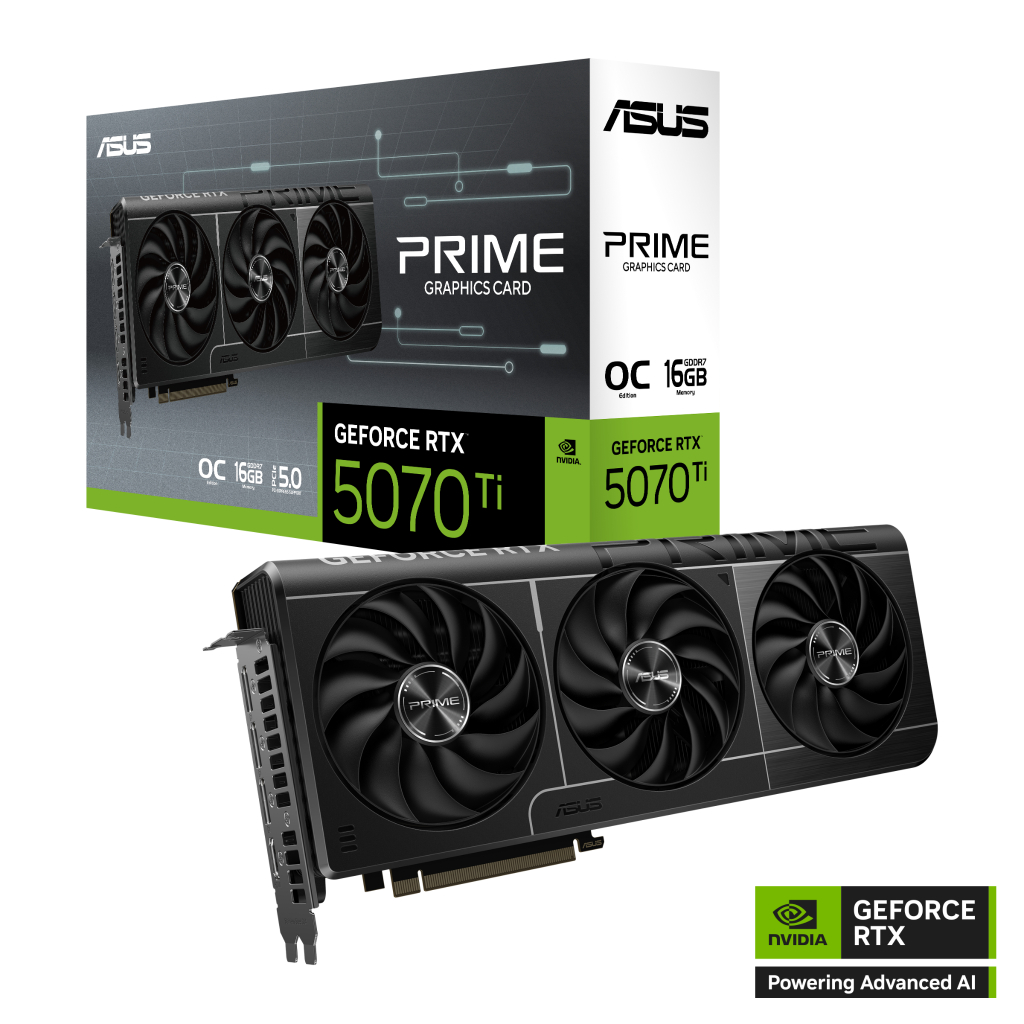 Card màn hình ASUS Prime GeForce RTX 5070 Ti 16GB GDDR7 OC Edition (PRIME-RTX5070TI-O16G)