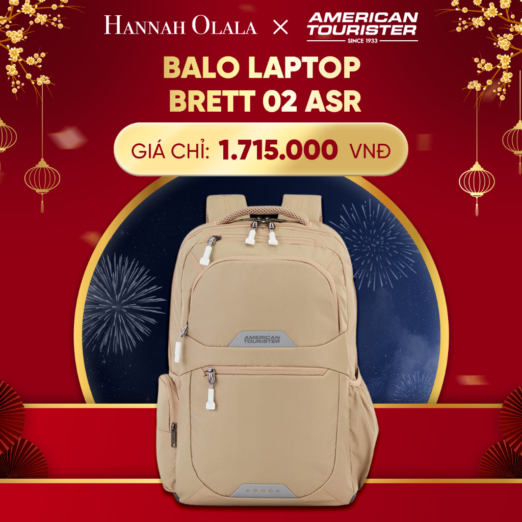 [Hannah Olala x American Tourister] Balo laptop Brett BTS 02 ASR American Tourister - Mỹ