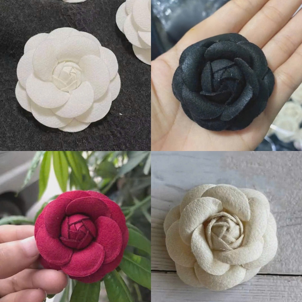 (Phụ Kiện): Tag Hoa Trà Đủ Màu Cài Áo Váy Trang Trí Kích Cỡ 5cm -Ảnh Thật Lollaye