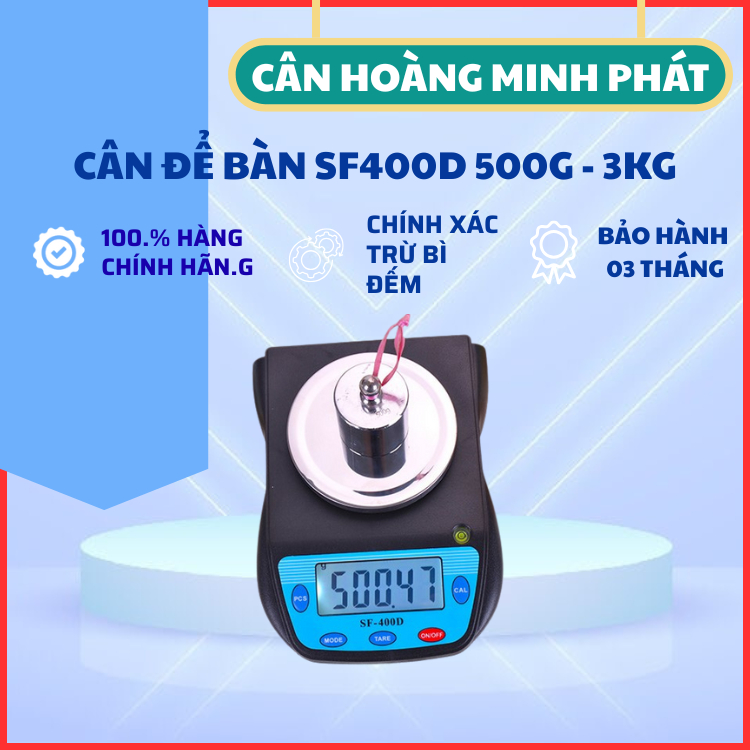 Cân Điện Tử Để Bàn SF400D 0.01g/0.1g 500g–3KG – Cân Tiểu Li Chính Xác Cao, Cân Thực Phẩm