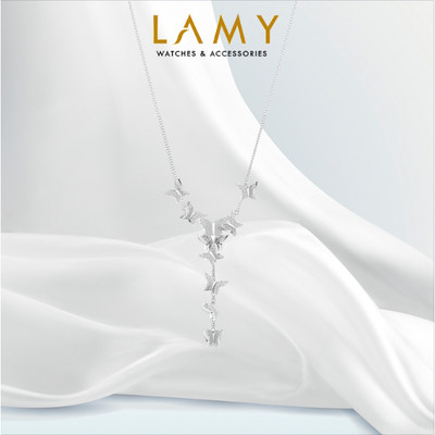 Dây chuyền nữ LAMY White Lilia Butterfly Y-shaped Silver Necklace 6109