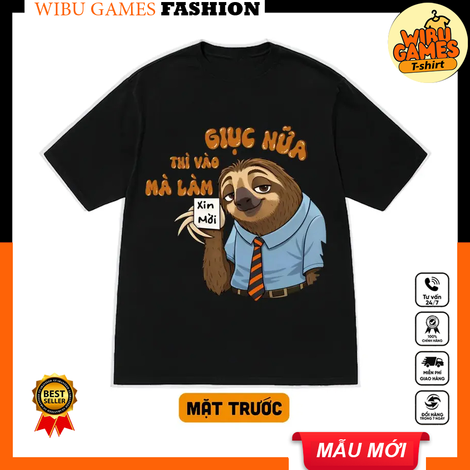 Áo thun Funny meme Giục nữa thì vào mà làm cotton co giản thoải mái - chất thun thoáng mát