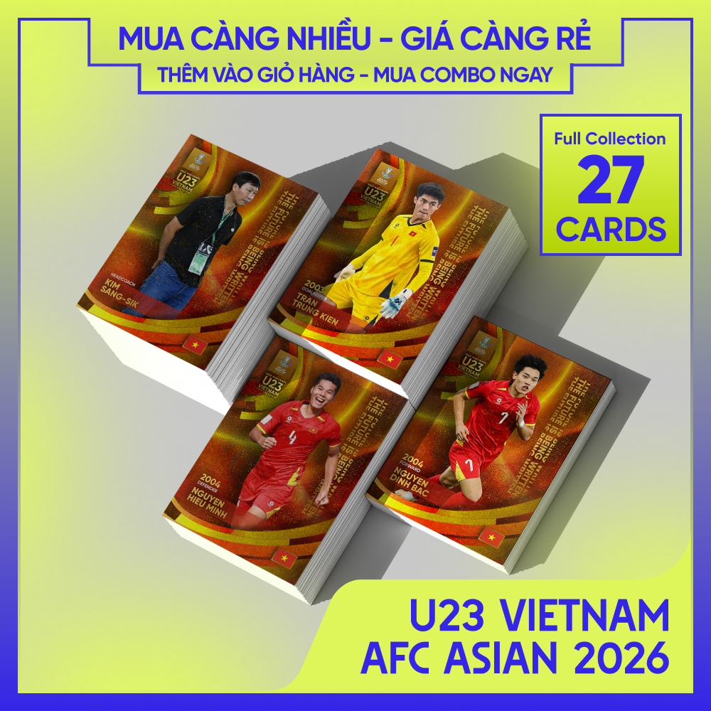 [ ĐTQG VIỆT NAM ] Bộ thẻ cầu thủ bóng đá SKYLLECTA | ASEAN Cup 2024 | Quang Hải Filip Xuân Son Ngọc 