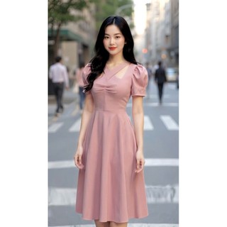 Đầm xòe đi tiệc đủ size 2 lớp có túi