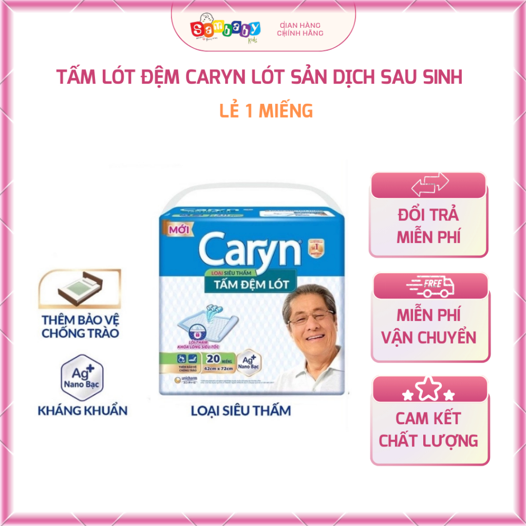 Tấm Lót Đệm Caryn (Lót Sản Dịch Cho Mẹ Sau Sinh)