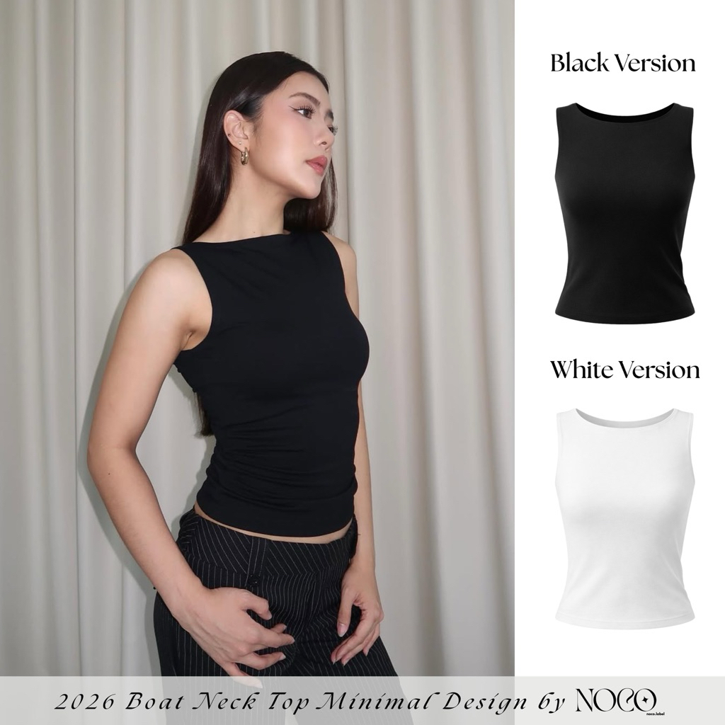 𝐁𝐚𝐫𝐞 𝐓𝐚𝐧𝐤 𝐓𝐨𝐩 | Áo Sát Nách Cổ Thuyền Basic 𝙗𝙮 𝙣𝙤𝙘𝙤.𝙡𝙖𝙗𝙚𝙡 Cơ Bản Mặc Hằng Ngày Phong Cách Minimalism