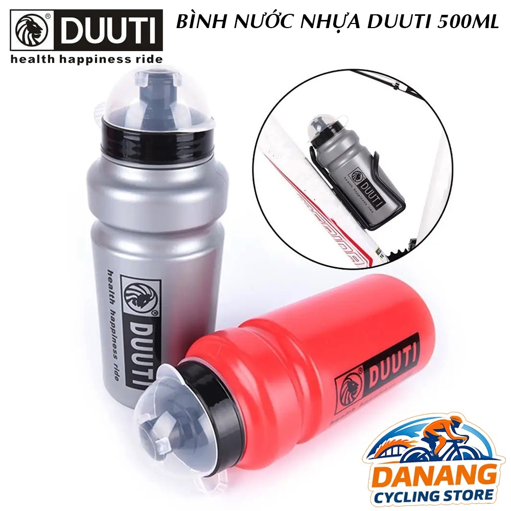 Bình Nước Xe Đạp DUUTI 500ml – Nhựa Nhẹ, An Toàn, Dễ Bóp