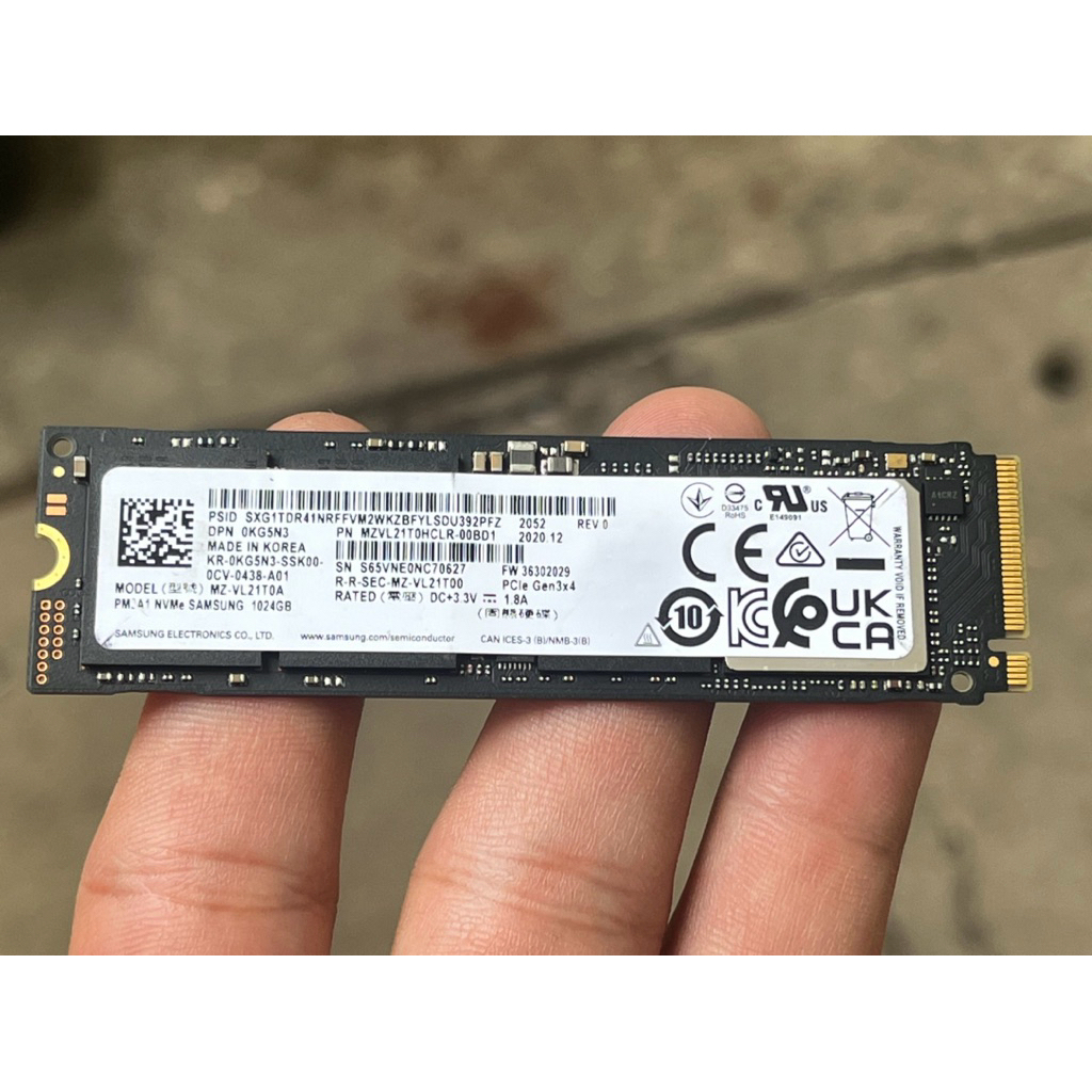 SSD Samsung PM9A1 1TB ( Có Dram ) , hàng cũ zin theo máy chính hãng