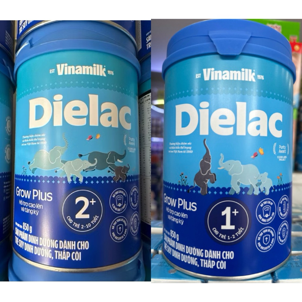 Sữa bột Dielac Grow Plus 1+/2+ 850g