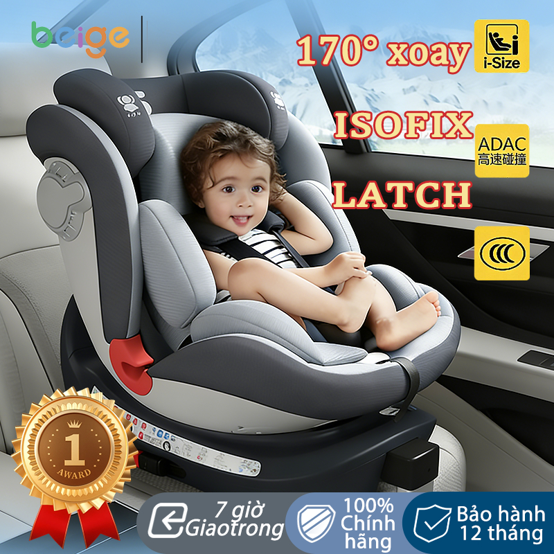 ghế ngồi ô tô cho bé Beige, ghế ô tô cho bé,ghế ngồi ô tô cho bé, chất liệu êm ái với đai bảo v