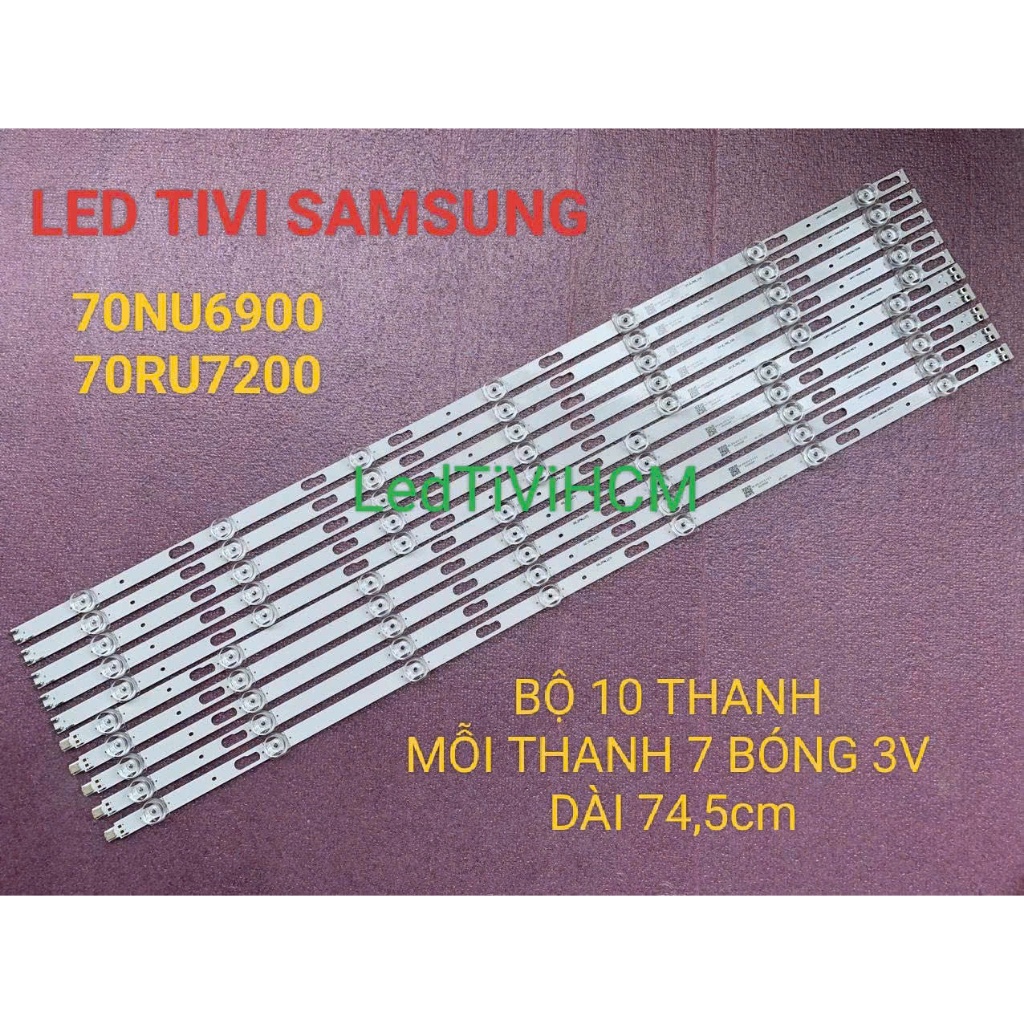 LED TIVI SASUNG 70RU7100 70RU7200 70NU6900 70NU6070 MỚI 100% BỘ 10 THANH MỖI THANH 7 BÓNG 3V