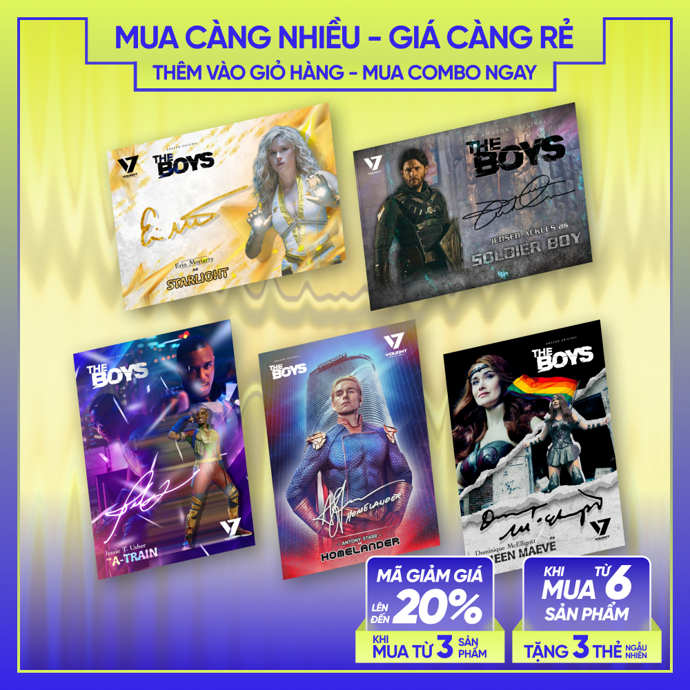 THE BOYS | Thẻ chữ kí in diễn viên SKYLLECTA | Homelander Black Noir A-Train Star Light Deep Queen M