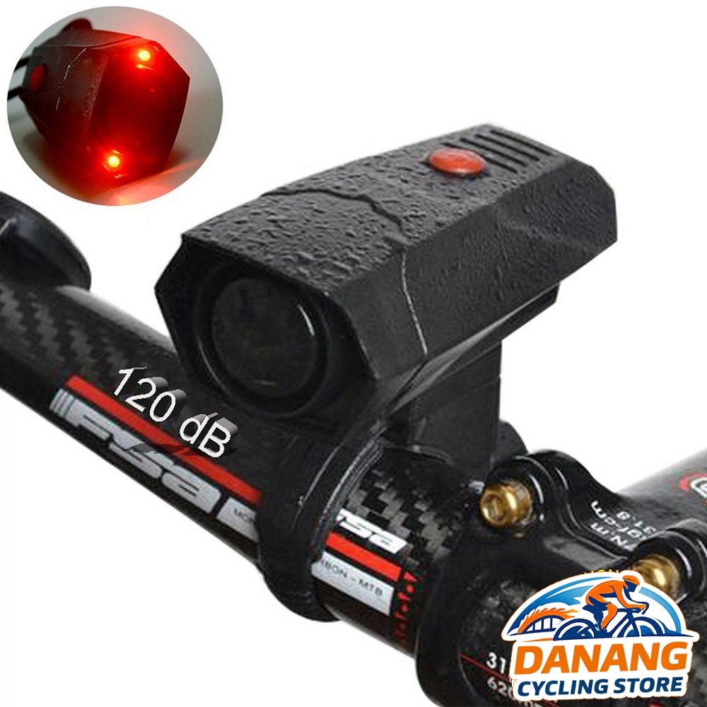 Còi Kèn Hú Xe Đạp 6 Chế Độ 100-120dB – Có 2 Đèn Nháy Cảnh Báo
