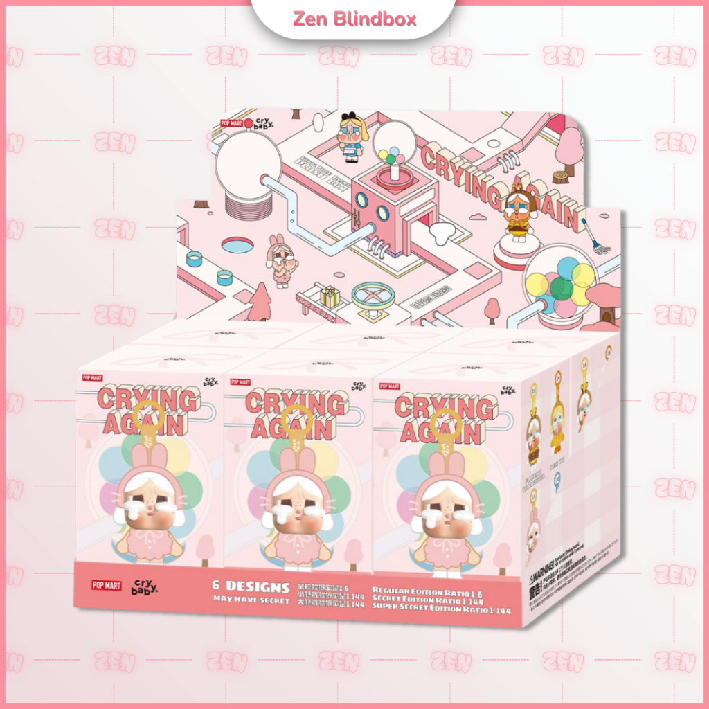 [CHÍNH HÃNG] Full Set Crybaby Crying Again Móc Khóa Gấu Bông Cry Again