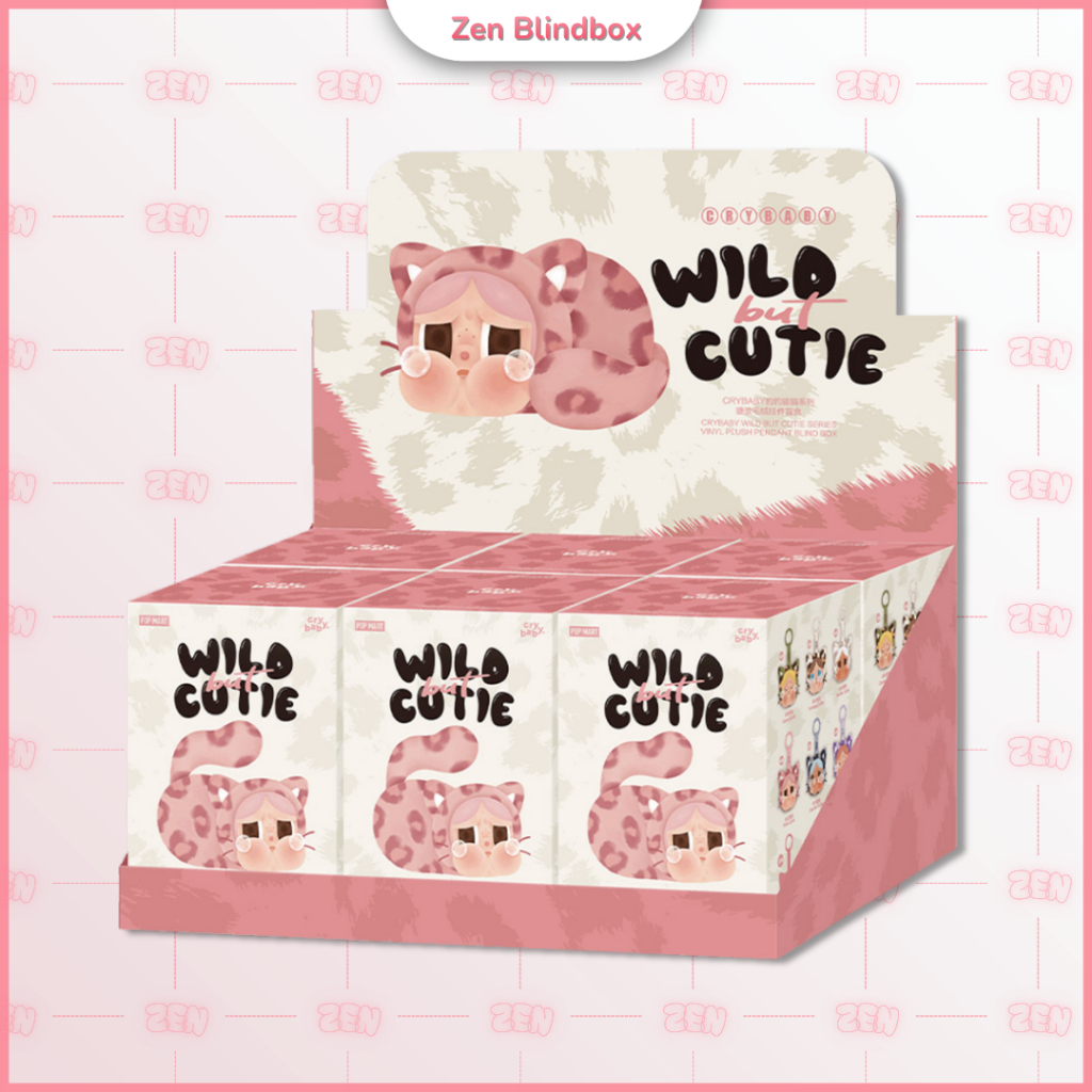 [CHÍNH HÃNG] Full Set Crybaby Wild But Cutie Móc Khóa Gấu Bông Crybaby Mèo