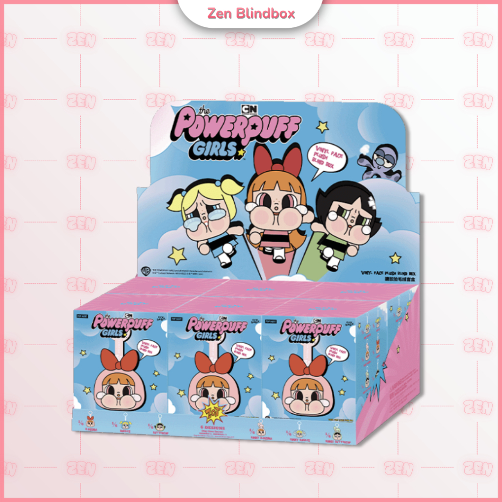 [CHÍNH HÃNG] Full Set Crybaby Powerpuff Girls Móc Khóa Gấu Bông Crybaby PPG