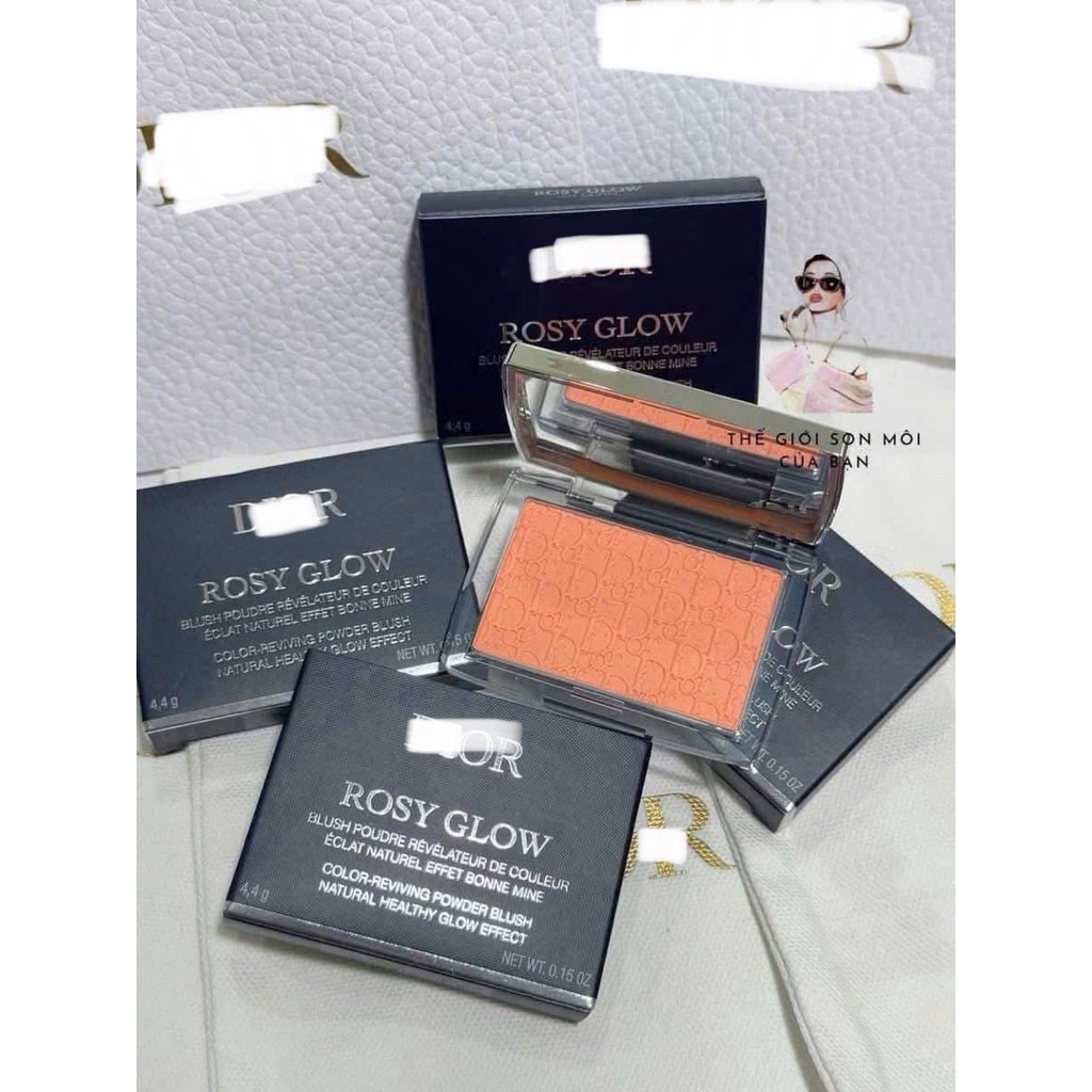 [Pháp] Phấn Má Hồng cam Rosy Glow Màu 004 Coral full box full size