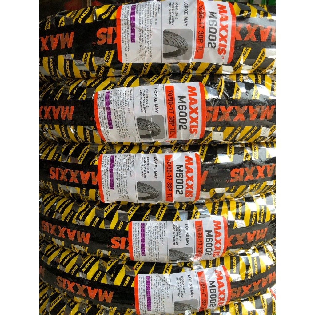 Lốp (vỏ) MAXXIS 70/90-17 (M6002) - dành cho xe không ruột