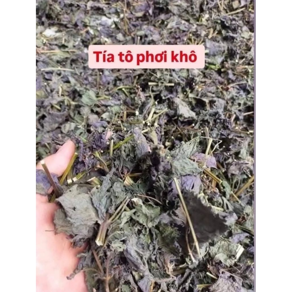 1kg lá tía tô phơi khô tự nhiên nhà làm