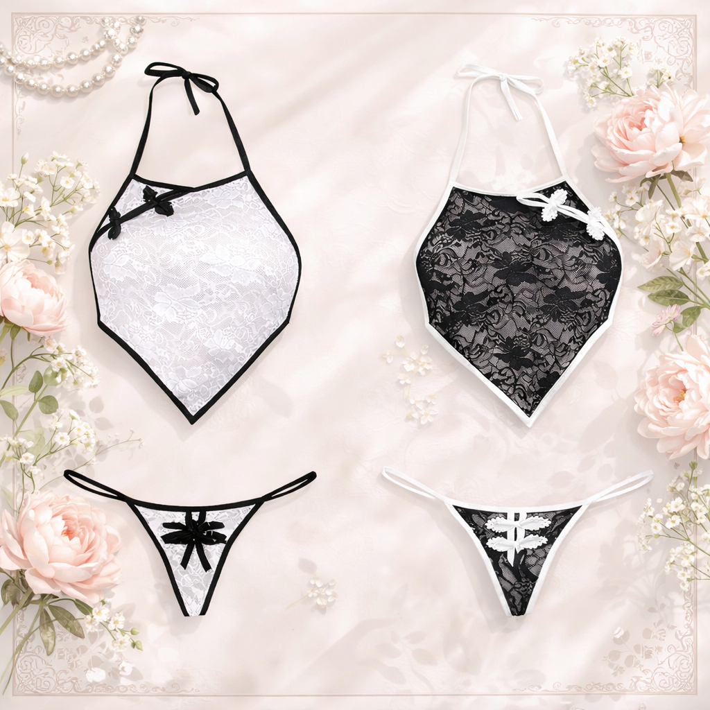 MS37 Đồ ngủ cosplay trung hoa áo yếm ren hoa sen