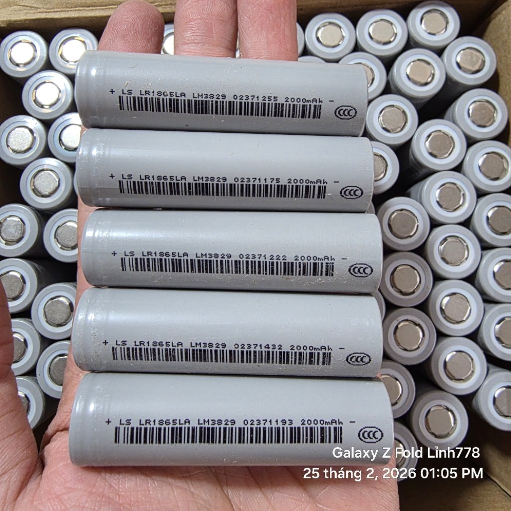 pin 18650 3.7v dung lượng 2000mah hảng lisen