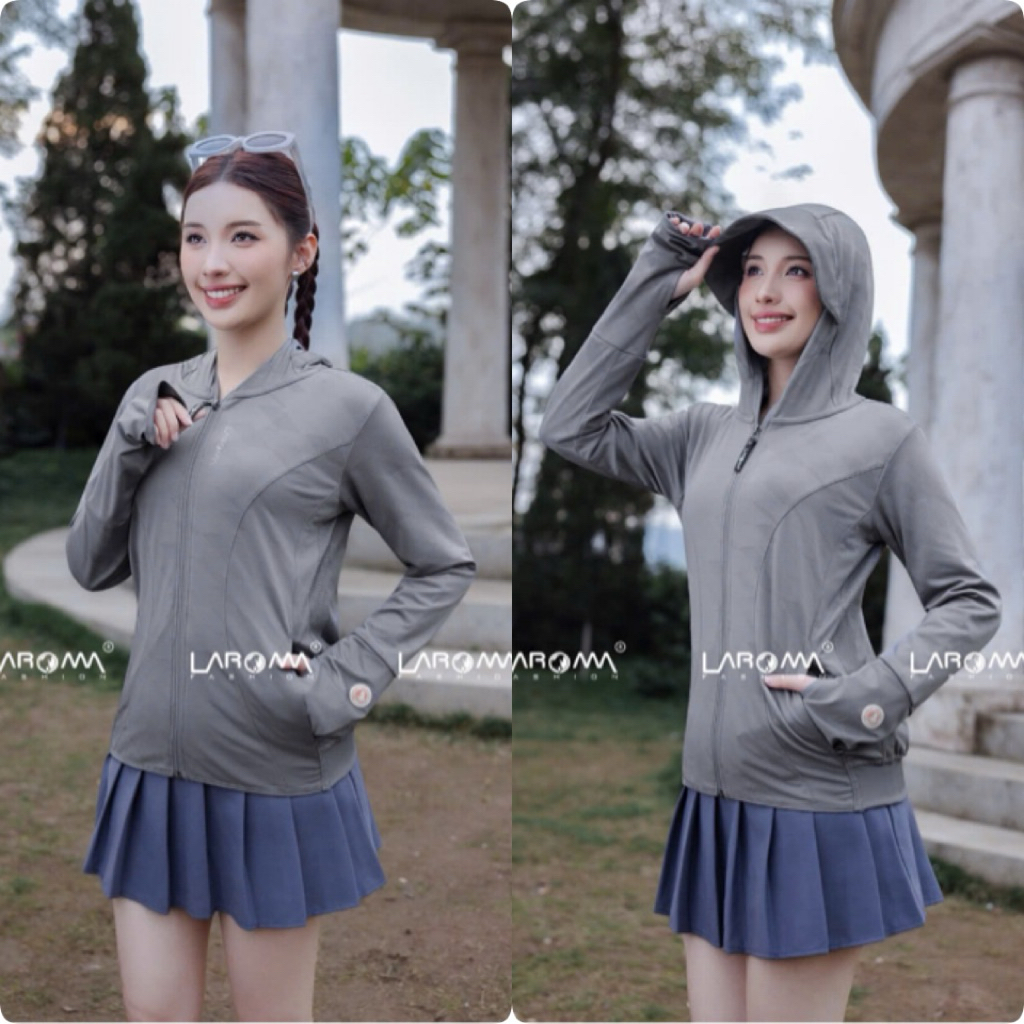 (2 Lớp) Áo chống nắng NỮ Laroma UPF50+ vải DỆT cool air | thông hơi | vải thơm | BigBuy360 - bigbuy360.vn
