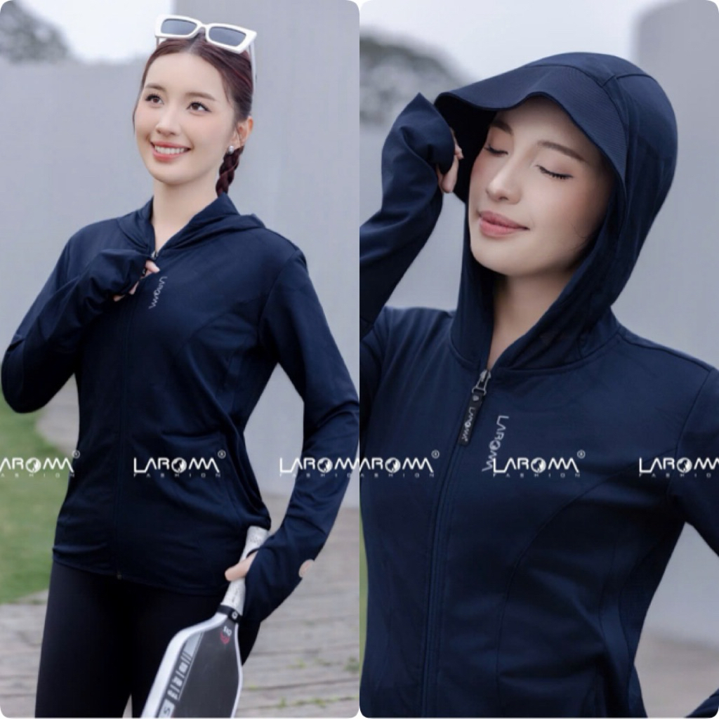 (2 Lớp) Áo chống nắng NỮ Laroma UPF50+ vải DỆT cool air | thông hơi | vải thơm | BigBuy360 - bigbuy360.vn