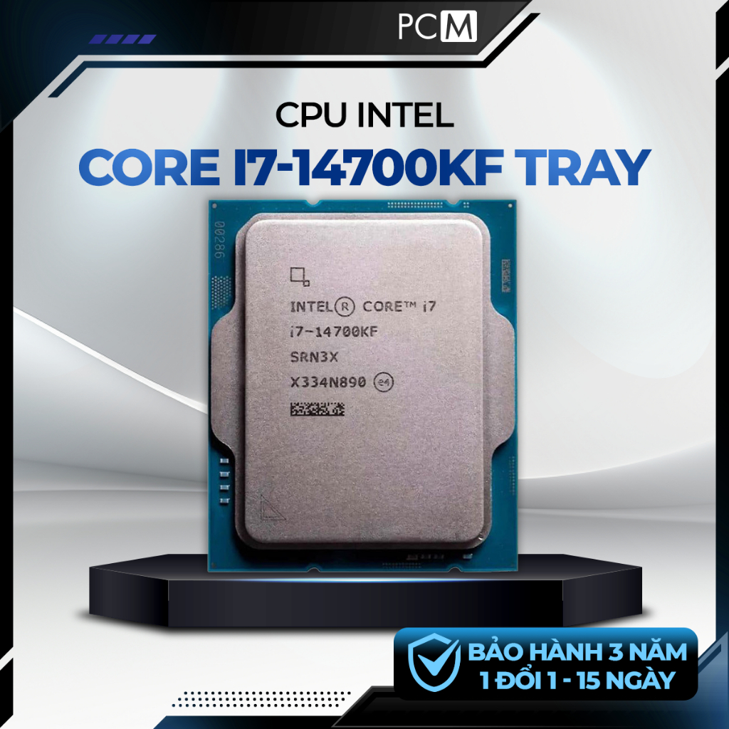 CPU Intel Core i7-14700KF TRAY | Up to 5.6GHz | 20 Nhân 28 Luồng | 33MB Cache | LGA1700