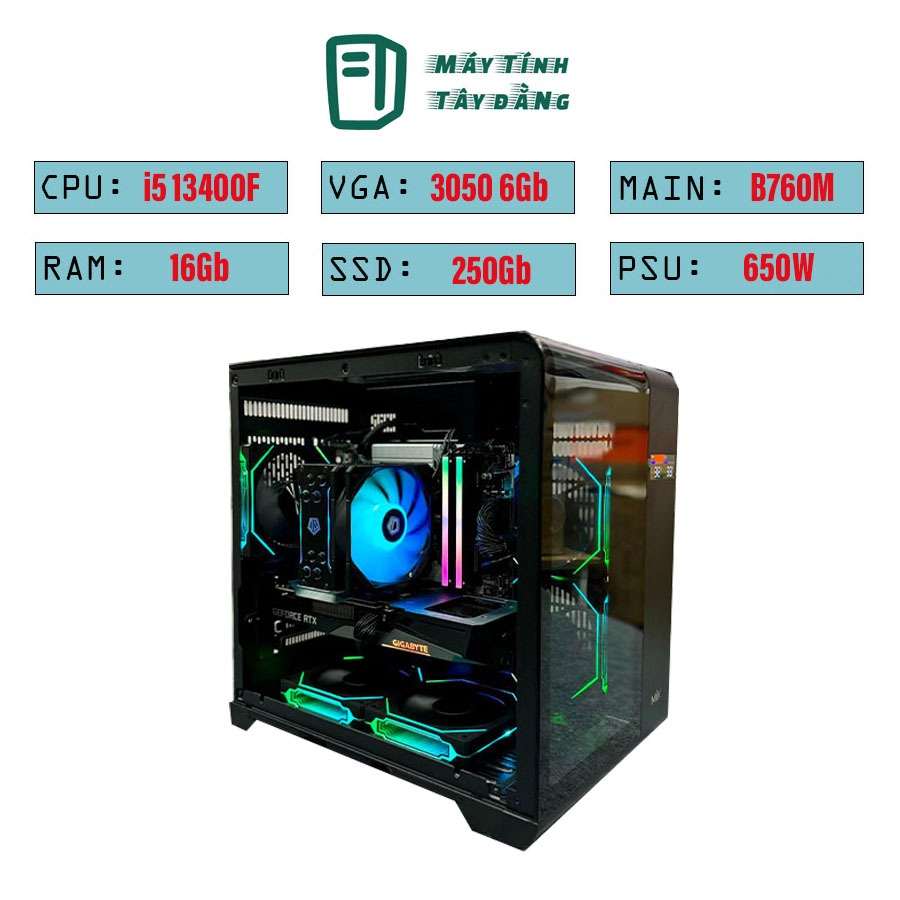 Bộ PC Gaming i5-13400F, RAM 32GB, RTX 3060 12GB