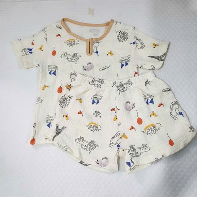 Bộ Quần Áo Có tay Muslin 100% Cotton TILO Cho Bé Unisex - Mềm Mại & Thoáng Mát Suốt 4 Mùa!