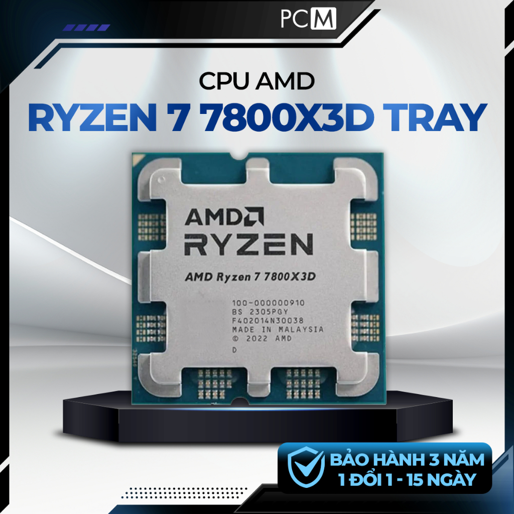 CPU AMD Ryzen 7 9850X3D | 9800X3D | 7800X3D TRAY AM5 | Gaming Đỉnh Cao