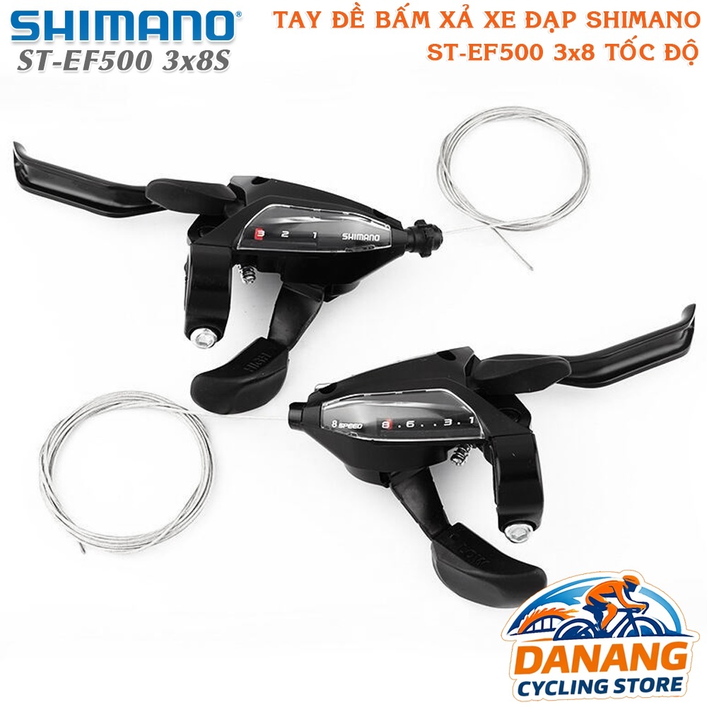 Tay Đề Bấm Xả Xe Đạp SHIMANO ST EF500 3x8 Tốc Độ – Chính Hãng, Tay Đề Phanh Tích Hợp