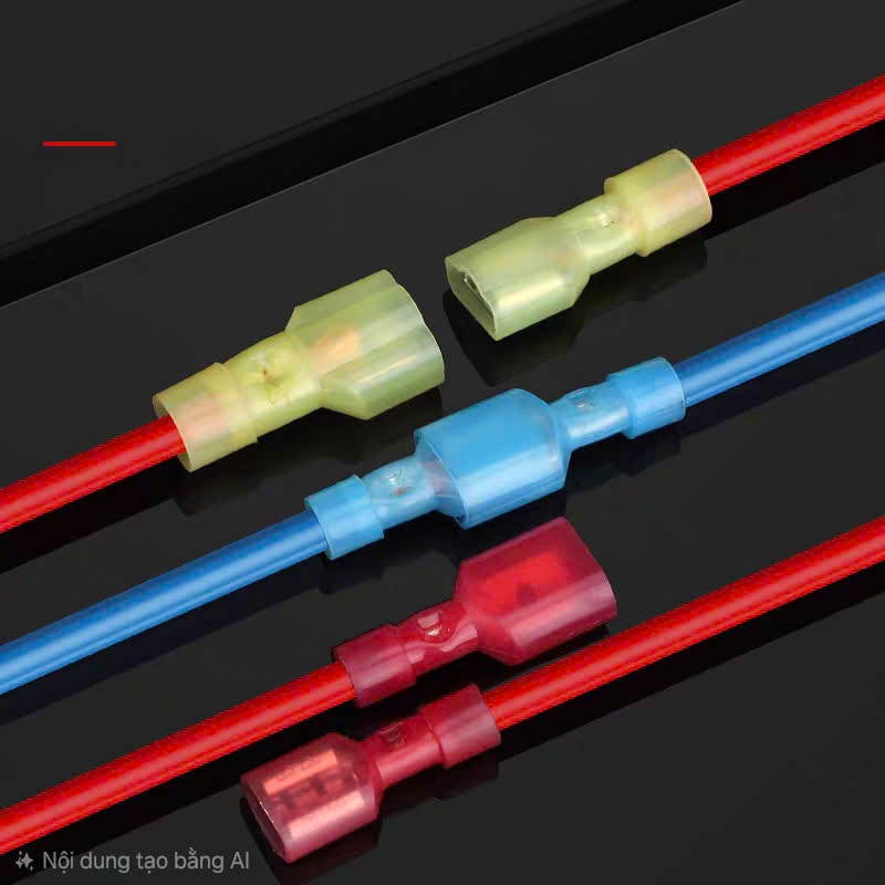 Bộ 25 đầu cos ghim dẹp đực cái FDFN/MDFN bấm nối dây điện