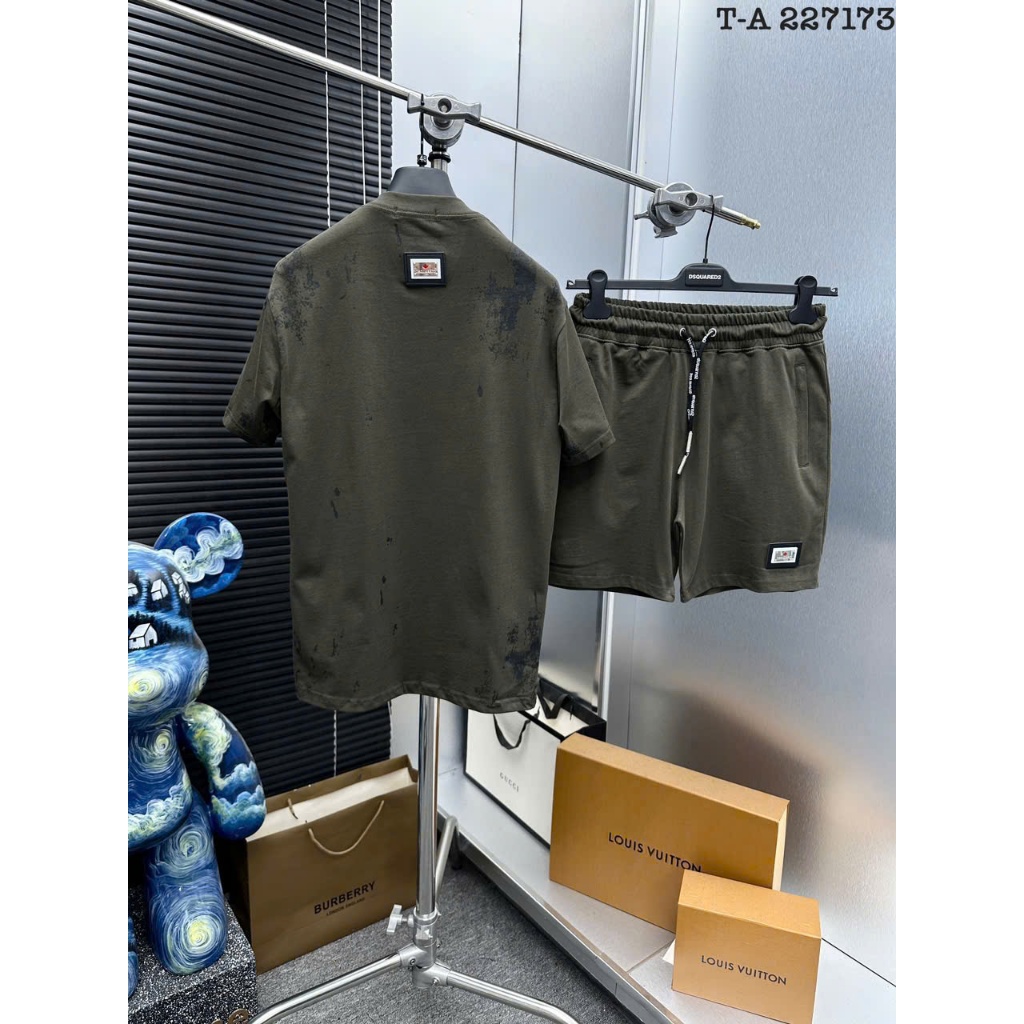 Bộ quần áo Hè DS&Q Vảy Sơn Rêu Xanh Logo Đồng Thêu NÉt Cao cấp Siêu Phẩm Hot,Set Bộ Nam chất vải Cotton Nam Dày dặn | BigBuy360 - bigbuy360.vn