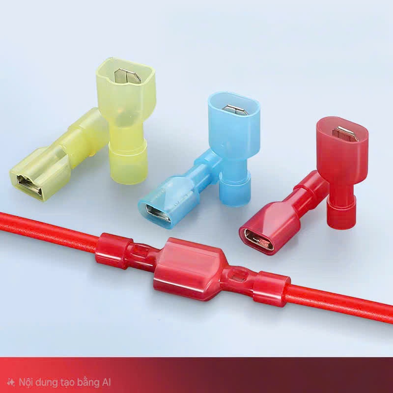 Đầu cos ghim đực cái ( Đầu cos ghim capa ) FDFN / MDFN cách điện chống cháy túi 40 cái