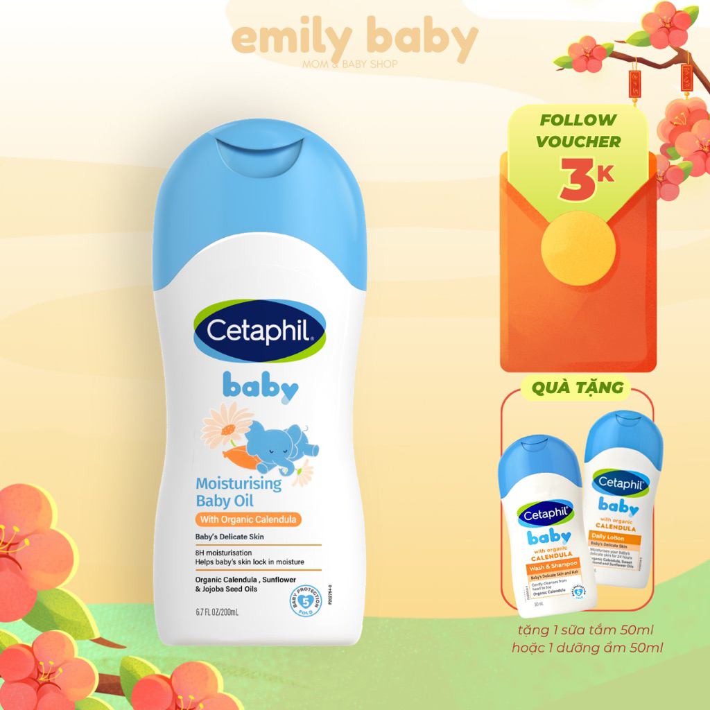 Dầu Massage Hoa Cúc Hữu Cơ Cetaphil Baby Moisturising Baby Oil