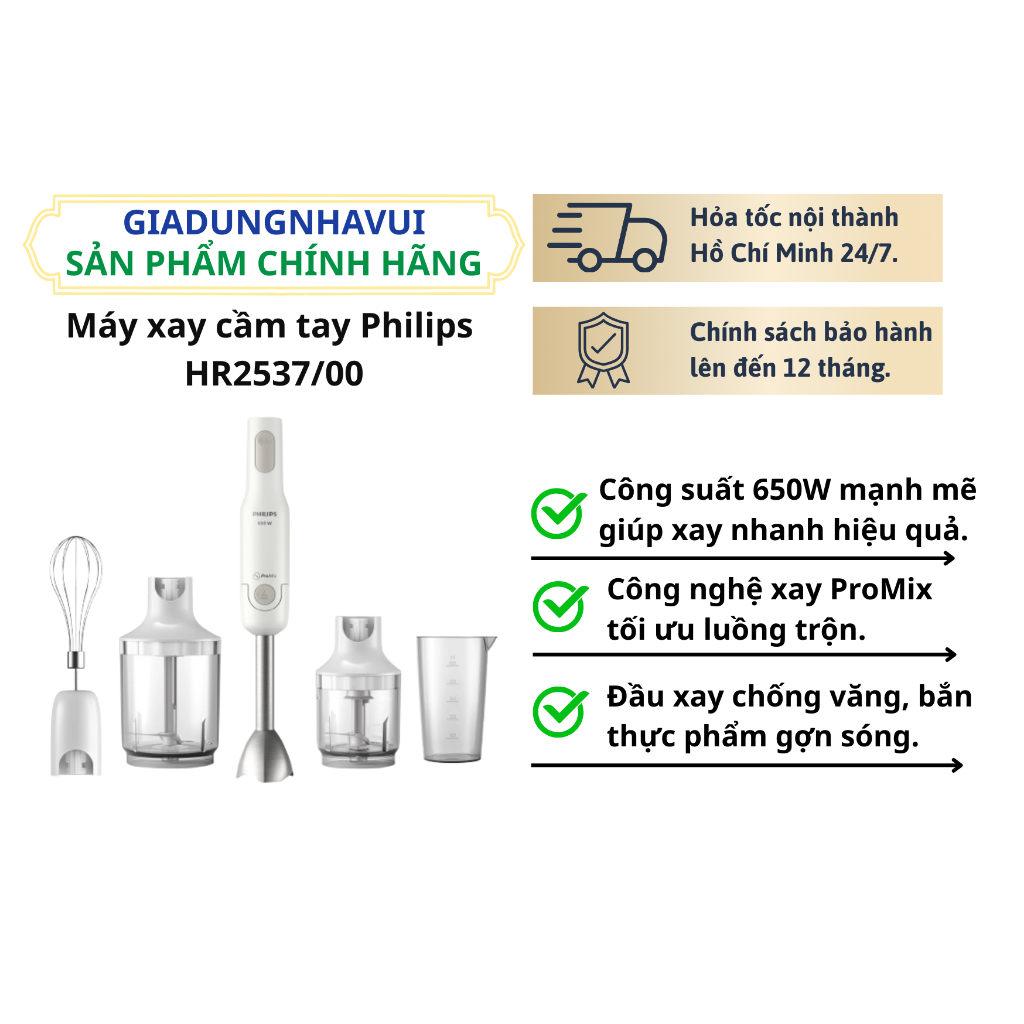 Máy xay cầm tay Philips HR2537/00