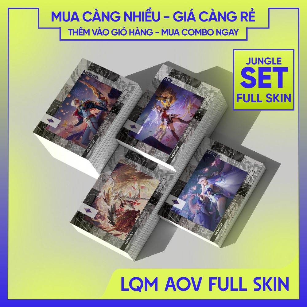FULL SKIN Thẻ bài bo góc Liên Quân Mobile - Arena of Valor | LQM Sát Thủ Nakroth Murad Airi Qi Keera