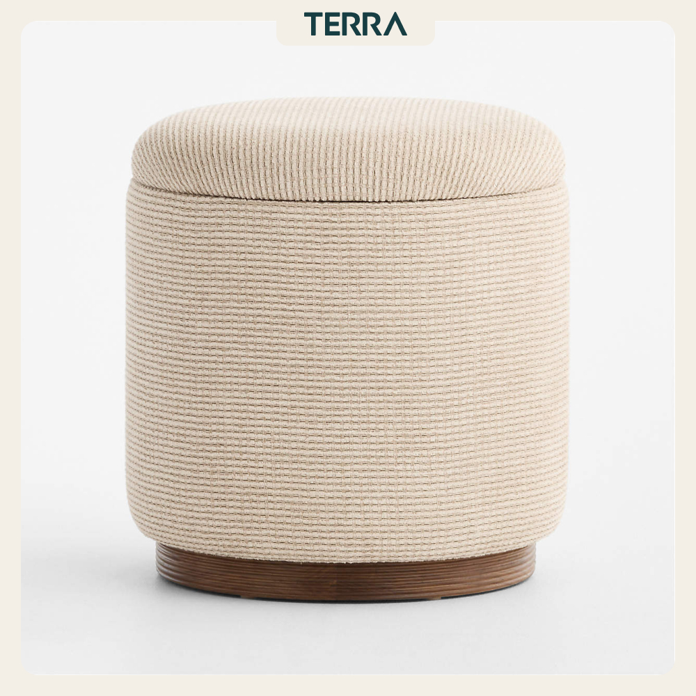 Studio Storage Ottoman Terra Home – Đôn Lưu Trữ Phong Cách Art Deco Sang Trọng