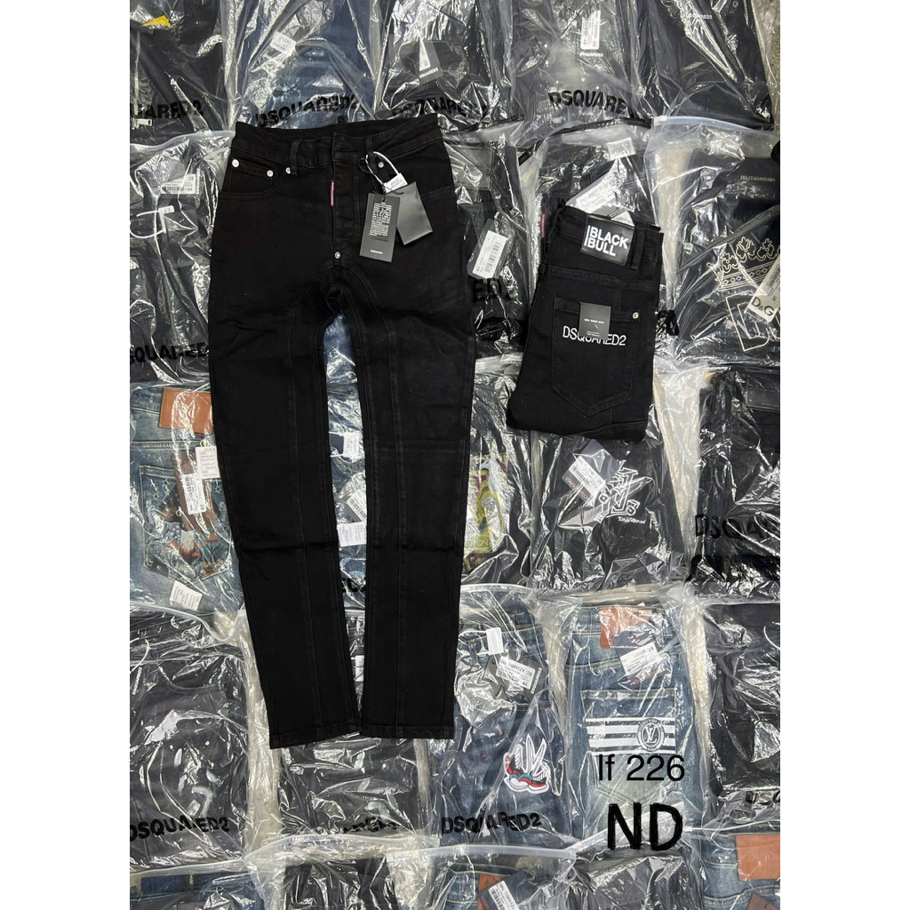 Quần Jean Nam Loại 2 D2-13 Biker Khoá Lệch Was Rách, Vảy Sơn. Chất Bò Mềm Dày Dặn Co Dãn From Ôm Châ