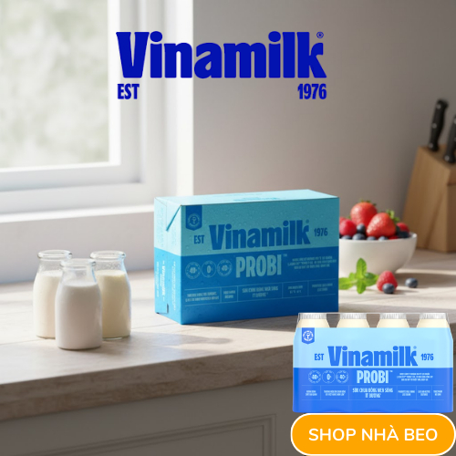 [Hỏa Tốc] Thùng Sữa chua uống Probi Ít Đường chai 130ml -24 chai