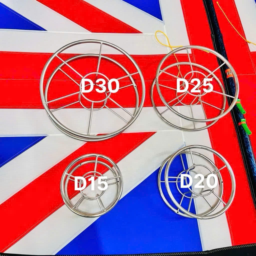 Guồng Thả Diều Inox 304 Đầy Đủ Size Giá rẻ( Guồng d15 d20 d25 d30 )