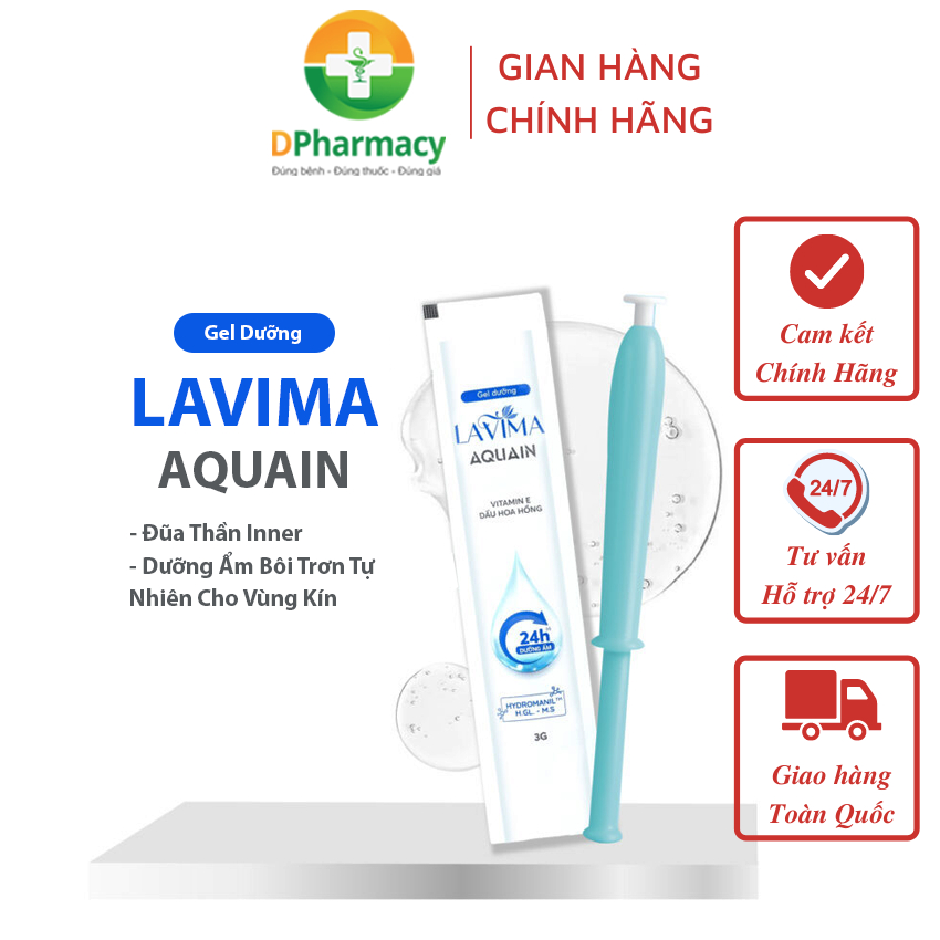 Gel Phụ Khoa Nữ (Đũa Thần Inner) Lavima Aquain Dưỡng Ẩm Bôi Trơn Tự Nhiên Cho Vùng Kín Dạng Bút 3g