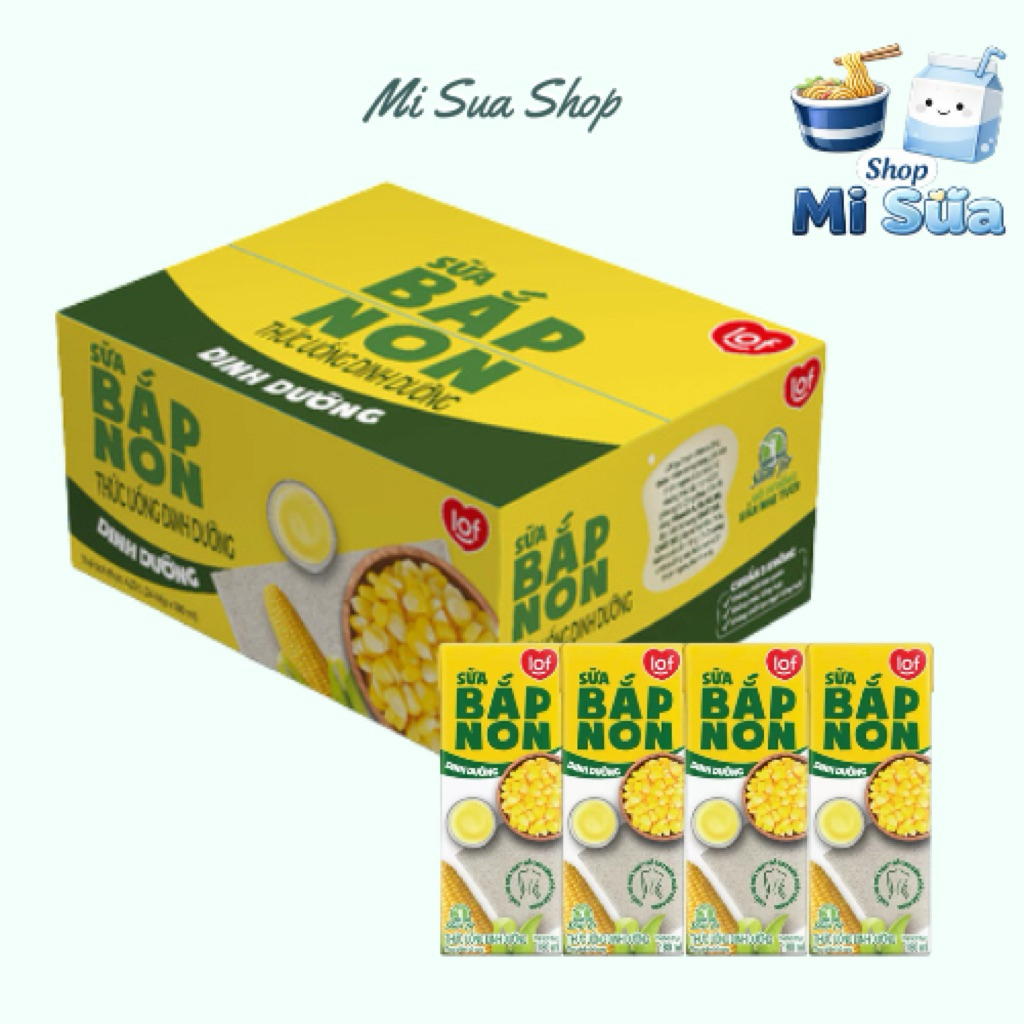 Thùng 24 hộp sữa bắp non Lof 180ml
