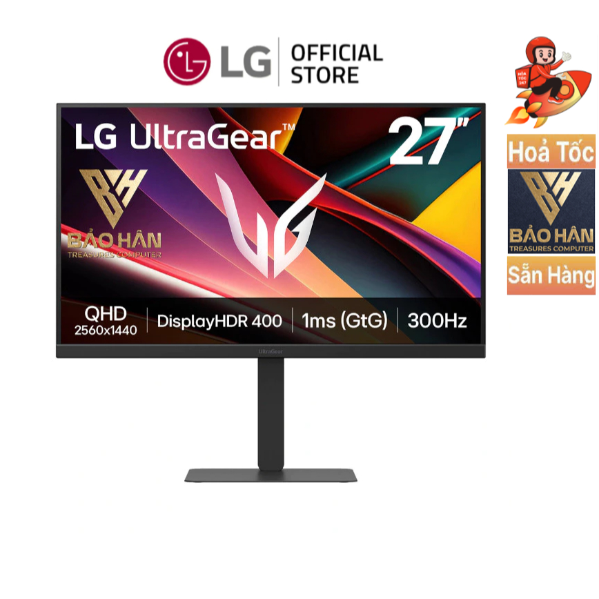 Màn hình LG UltraGear IPS QHD 27 inch 300Hz | 27G640A-B | DCI-P3 95% DisplayHDR™ 400 | 1ms - Hàng Ch