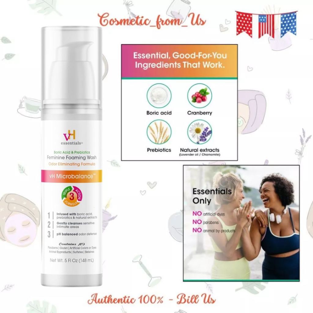 [Bill US] Dung dịch làm sạch tạo bọt nhẹ dịu Vh Essentials Feminine Foaming Wash 148ml