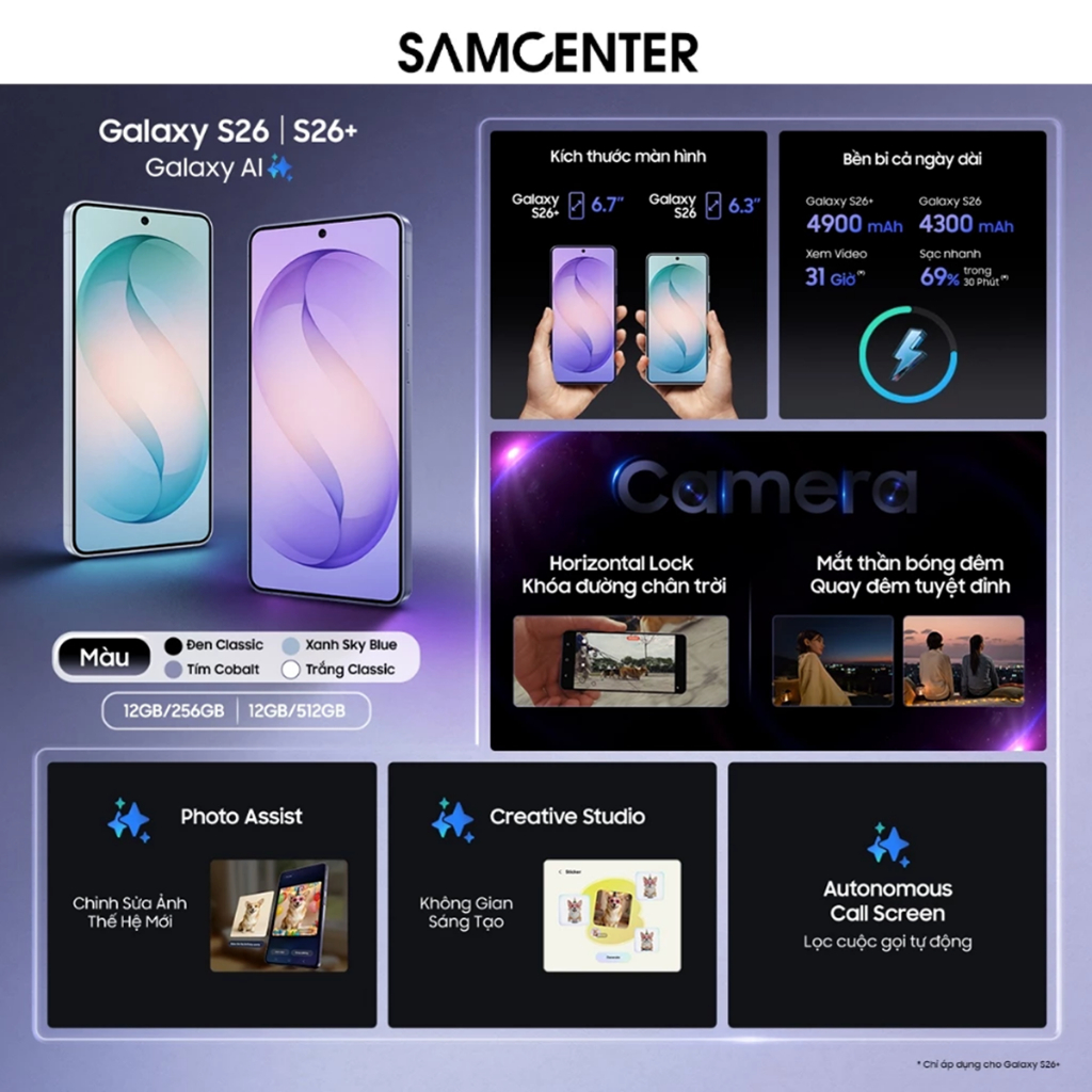 Samsung Galaxy S26 Plus 12GB/256GB Chính Hãng | BigBuy360 - bigbuy360.vn