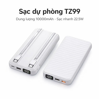 Sạ dự phòng 10000mAh, 20W pin dự phòng kèm dây cáp có màn hình hiện pin