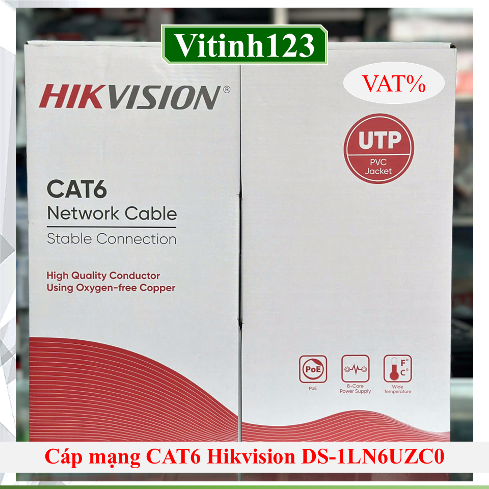 Dây mạng CAT6 Hikvision DS-1LN6UZC0