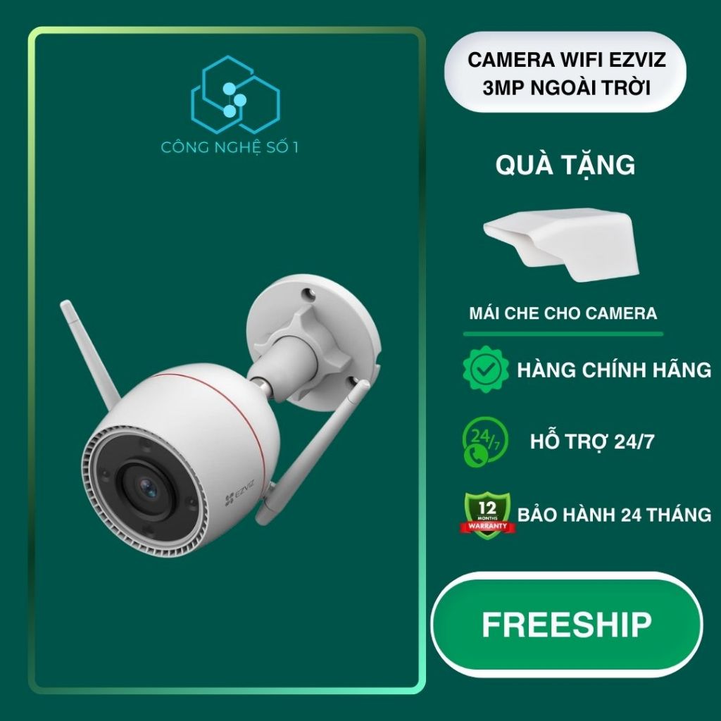 Camera Ngoài Trời Wifi Ezviz H3C 2K 3MP CS-H3c-R100-1K3WKFL